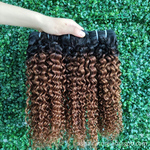 1B 99J Brazilian Natural Human Hair Bundles PreColored Highlight Hair Bundles 1b 27  1b 30  Human Hair Bundles with Lace Closure